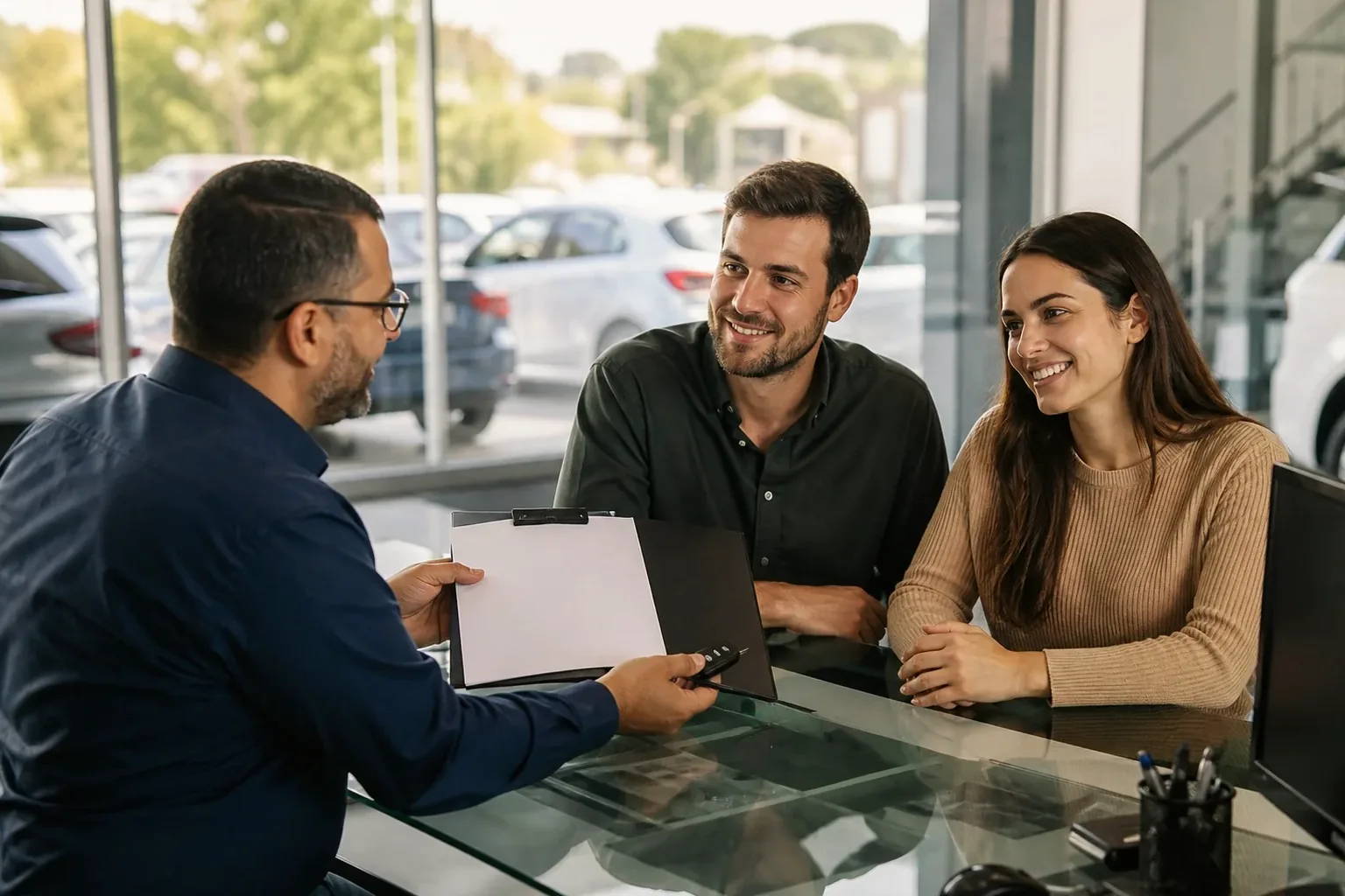 Profissional trabalhando com documentos e clientes em Natal.